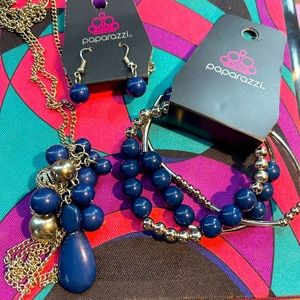 Necklace with earrings and bracelet